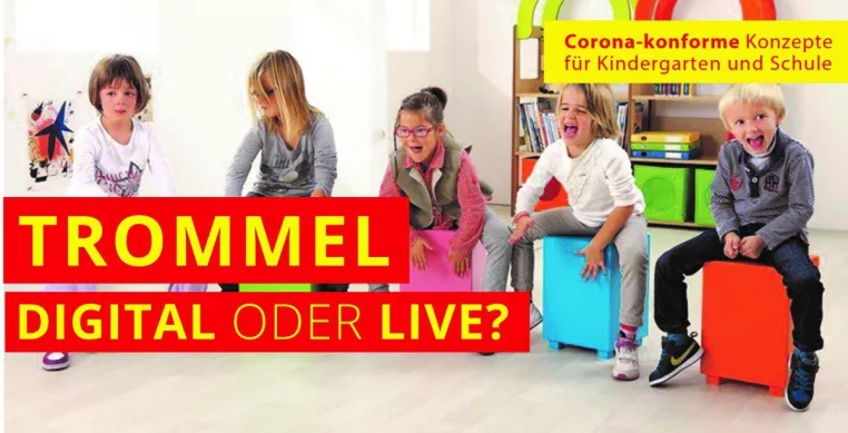 Trommeln Digital – via Live- Stream in Kindergärten und Schulen Bild: Trommeln Digital – via Live- Stream in Kindergärten und Schulen
