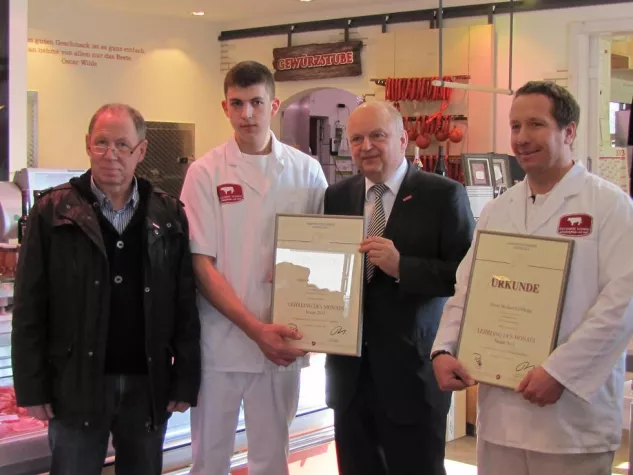 Bild: Auszubildender des Monats aus Schlüchterner Metzgerei Ludwig