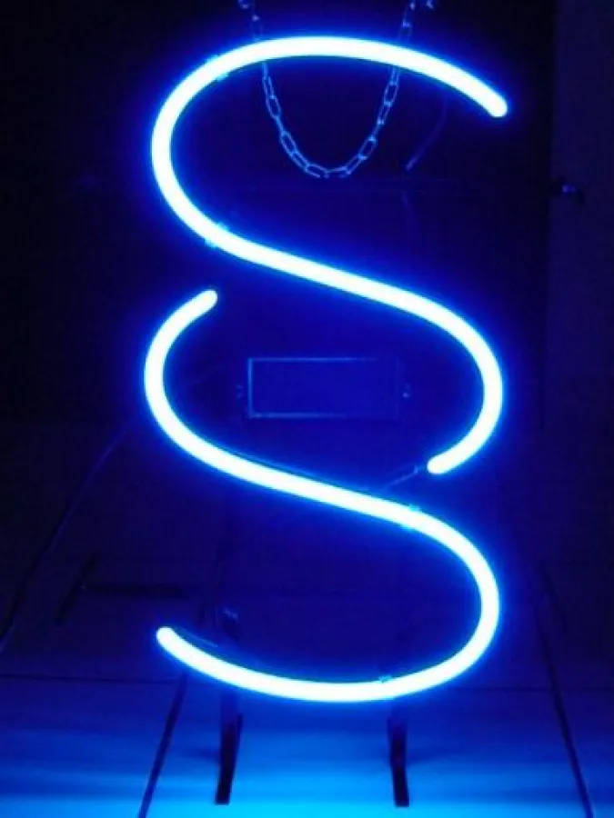 Neon-Paragraph ca. 36 x 61 cm (Breite x Höhe), sehr hell und weit sichtbar