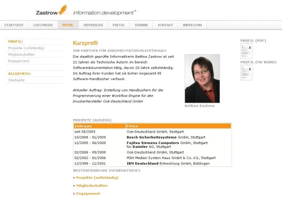 Bild: Technische Autorin Bettina Zastrow stellt ihr neues Preismodell vor