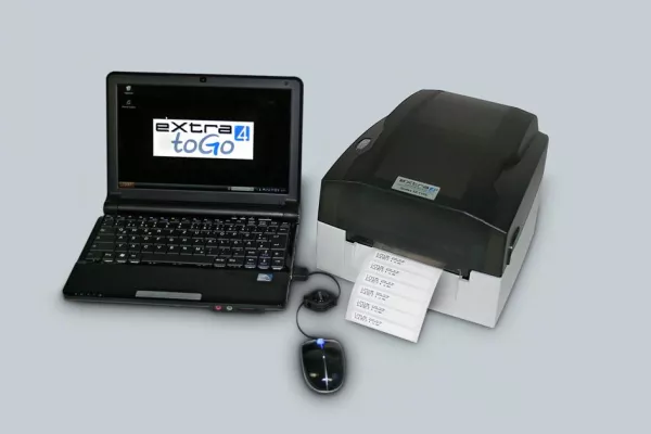 Bild: Etikettiersystem für Schmuck und Uhren - gebrauchsfertig auf Netbook installiert