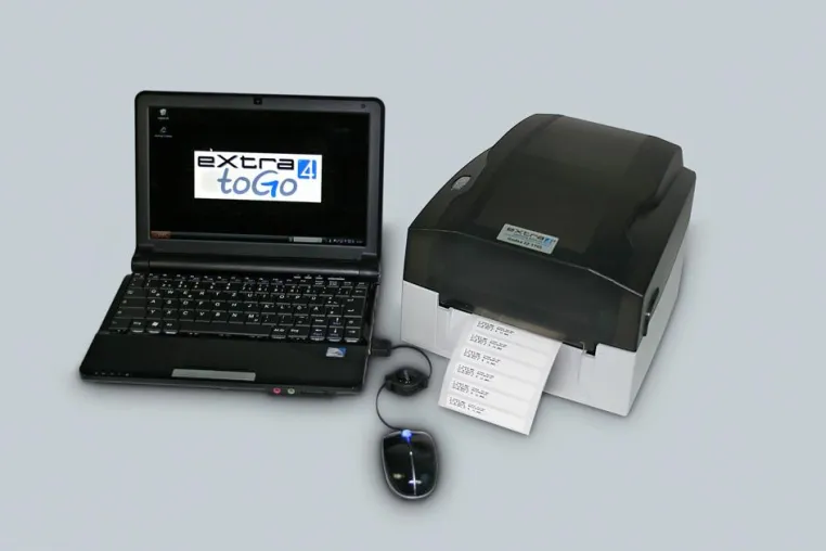 Bild: Etikettiersystem für Schmuck und Uhren - gebrauchsfertig auf Netbook installiert