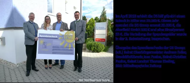 Bild: DS hilft: Finanzielle Unterstützung für ehrenamtliche Helfer und Einzelschicksale im Landkreis Schwandorf