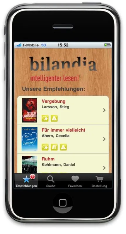 bilandia.de auf dem iPhone
