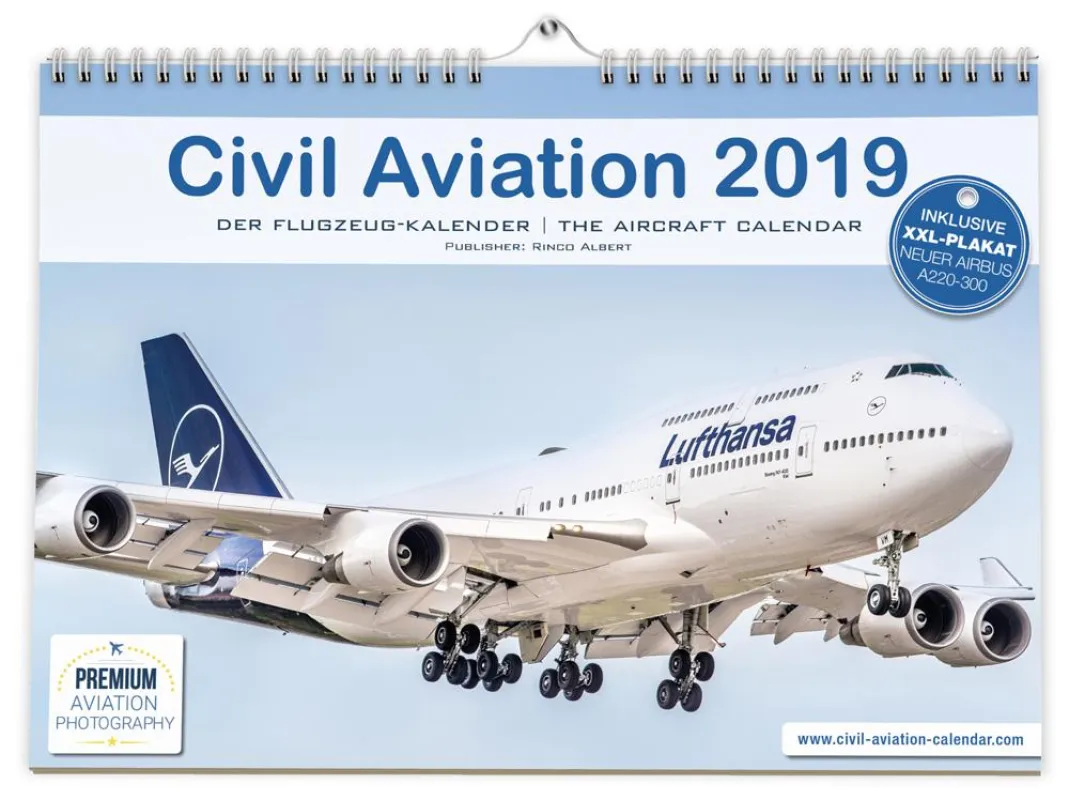 Der neue Flugzeugkalender 2019 fasziniert mit seinen Fotos ein ganzes Jahr lang