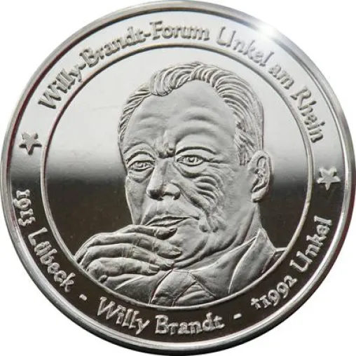 Bild: Willy-Brandt auf Medaille geprägt