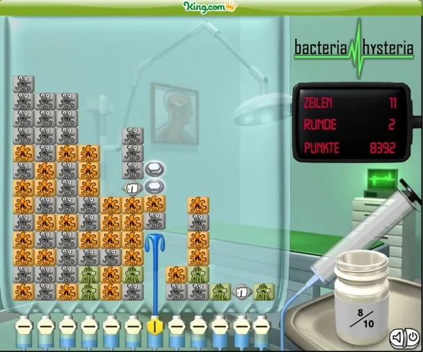 "Bacteria Hysteria" – ansteckender Spielspaß bei King.com Bild: "Bacteria Hysteria" – ansteckender Spielspaß bei King.com