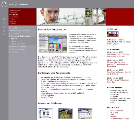 Netpioneer mit E-Learning Suite mplay Version 2.0 auf der Learntec 2006 Bild: Netpioneer mit E-Learning Suite mplay Version 2.0 auf der Learntec 2006