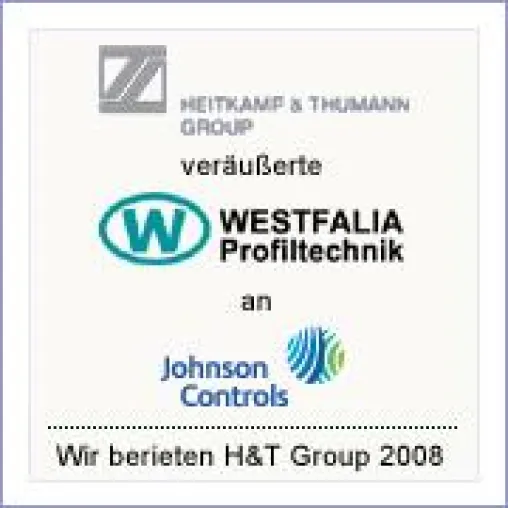 Hübner Schlösser & Cie beriet die Heitkamp & Thumann Group beim Verkauf der Westfalia Profiltechnik GmbH Bild: Hübner Schlösser & Cie beriet die Heitkamp & Thumann Group beim Verkauf der Westfalia Profiltechnik GmbH