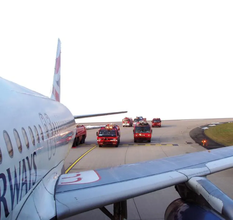 Ohne einsatzbereite Feuerwehr startet und landet kein Flugzeug auf dem Flughafen Düsseldorf International