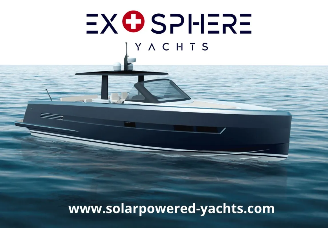 Photovoltaic supported electric Exosphere Yacht (© Exosphere Yachts)