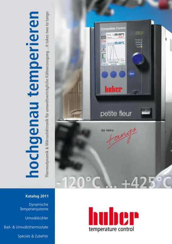 Huber Kältemaschinenbau präsentiert neue Temperierlösungen im Katalog 2011/2012