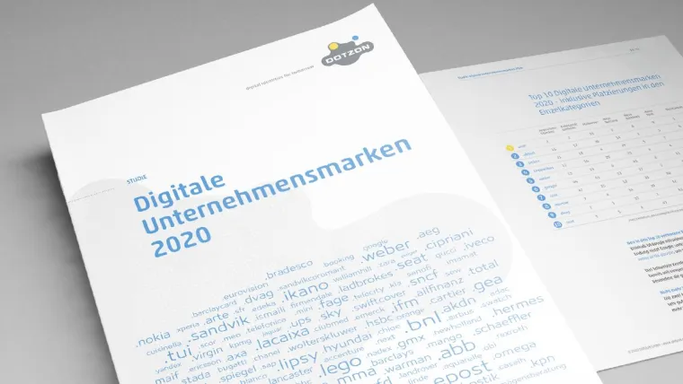 Bild: DOTZON-Studie: „Digitale Unternehmensmarken 2020“