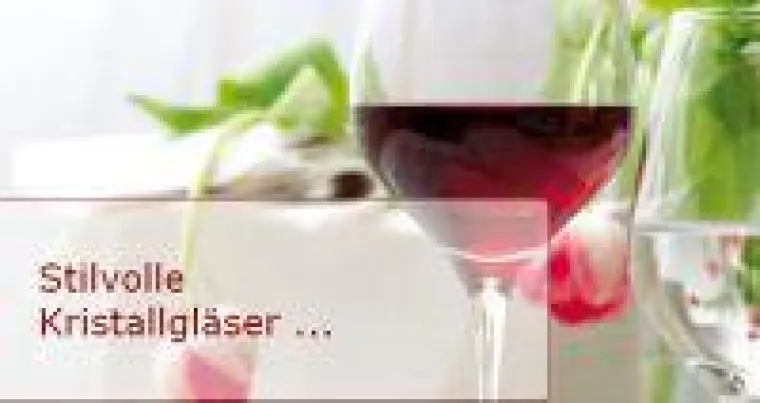 Bild: Stilvolle Trinkgläser der Marke Stölzle