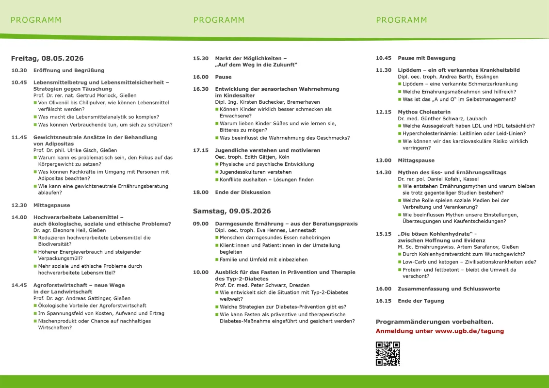 Referenten mit Expertise und hochaktuelle Themen versprechen eine aufschlussreiche Veranstaltung. (© UGB)