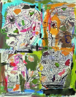 Bild: Falko Warmt: Materialbilder, Zeichnungen und Plastiken in der HELIOS-Galerie Berlin-Buch