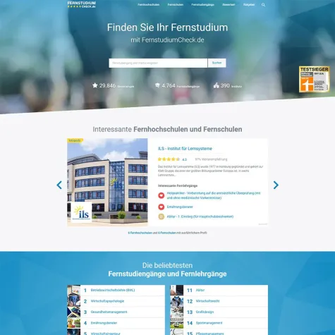 Bild: FernstudiumCheck.de feiert Jubiläum in neuem Gewand