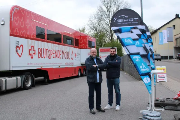 Bild: Hotelmanagementsoftwareanbieter SIHOT und DRK organisieren Blutspendeaktion für Mitarbeitende