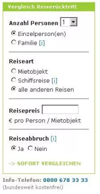 Bild: Neuer Vergleichsrechner für Reiserücktrittsversicherungen