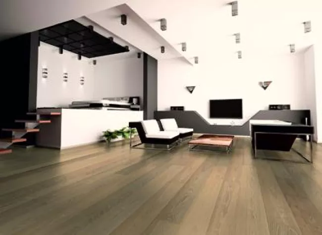 Bild: Cremig und erdig – elegante Gemütlichkeit - Neue Farbtrends bei Holzböden