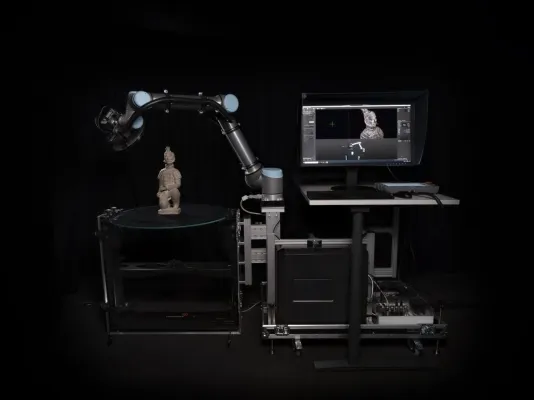 Fraunhofer IGD entwickelt Roboterarm, der eigenständig Kulturgüter in 3D scannt und kooperiert mit Phase One Bild: Fraunhofer IGD entwickelt Roboterarm, der eigenständig Kulturgüter in 3D scannt und kooperiert mit Phase One