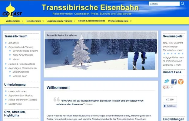 Bild: Neue Infoseite Transsibirische Eisenbahn online