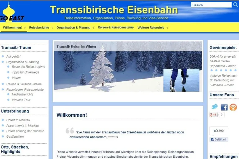 Neue Infoseite Transsibirische Eisenbahn online Bild: Neue Infoseite Transsibirische Eisenbahn online