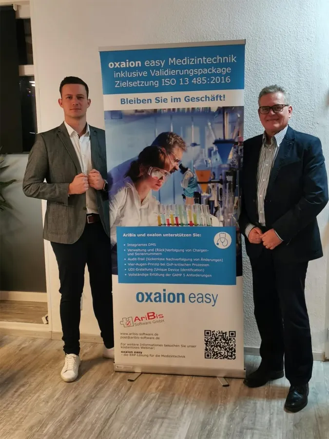 AriBis Software GmbH präsentiert Oxaion Easy Medizintechnik, Daniel Grell und Michael Grell, GF