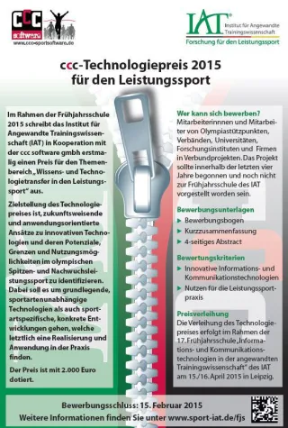 CCC-Technologiepreis 2015 für den Leistungssport Bild: CCC-Technologiepreis 2015 für den Leistungssport