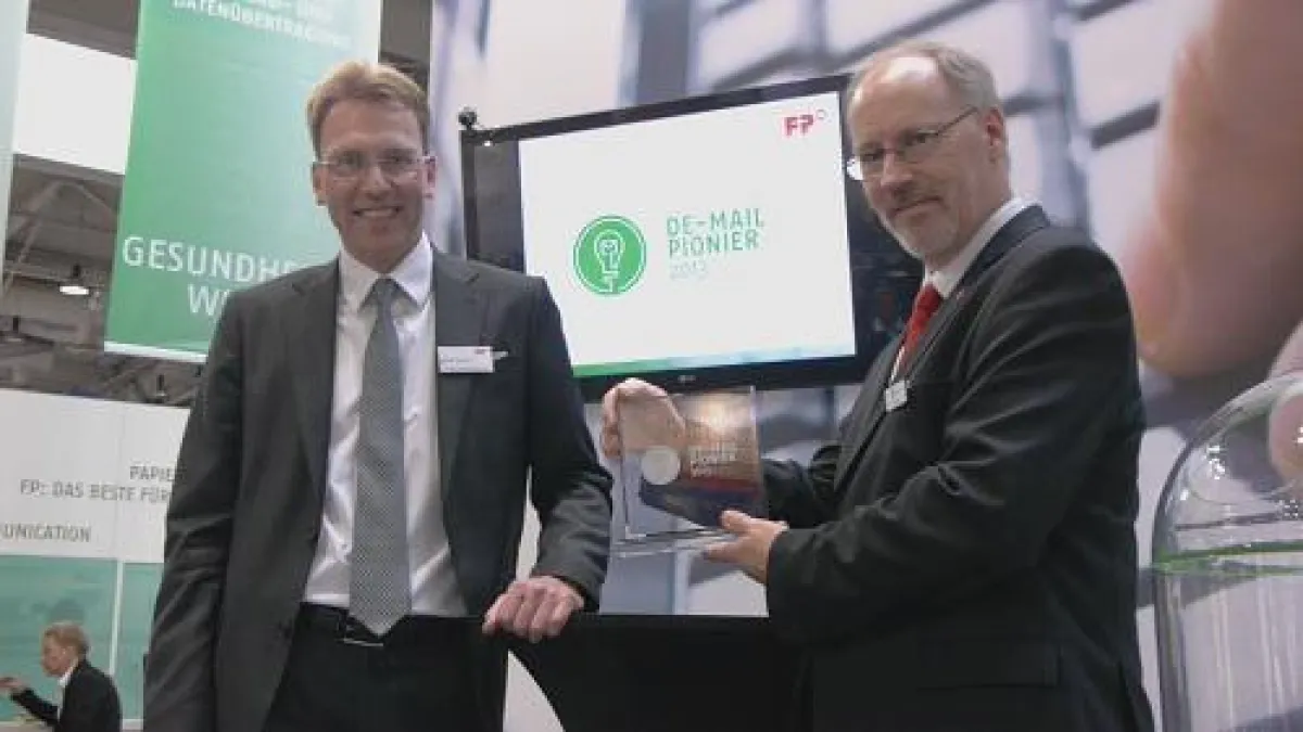 Übergabe des De-Mail Pionierpreises an die Citkomm