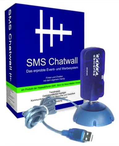 Bild: SMS to Beamer mit der neuen Chatwall