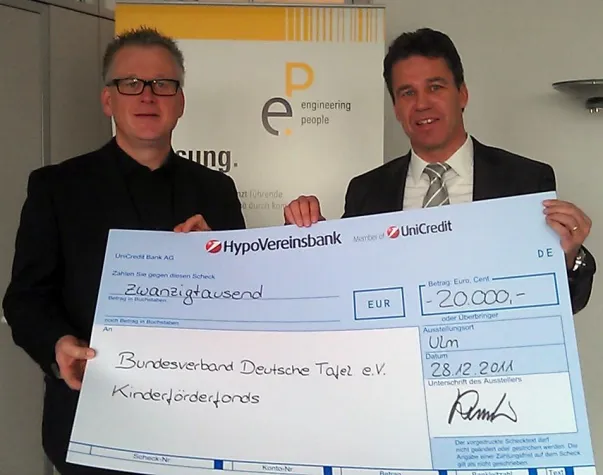 engineering people spendet 20 000 Euro für Tafelladen Bild: engineering people spendet 20 000 Euro für Tafelladen