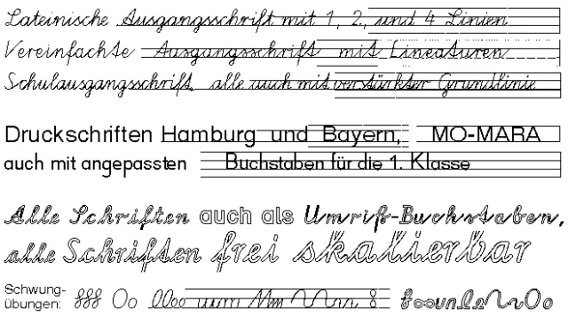 Bild: Will Software: Schulschriften für die Grundschule