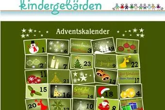 Bild: Kindergebärden- Adventskalender