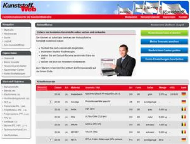 Bild: Neue Rohstoffbörse im KunststoffWeb