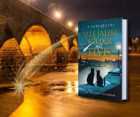 Alle Jahre wieder mit Elvis: Der neue Koblenzer Katzenkrimi von Autorin S. Sagenroth  Bild: Alle Jahre wieder mit Elvis: Der neue Koblenzer Katzenkrimi von Autorin S. Sagenroth