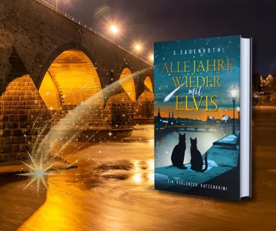 Bild: Alle Jahre wieder mit Elvis: Der neue Koblenzer Katzenkrimi von Autorin S. Sagenroth 