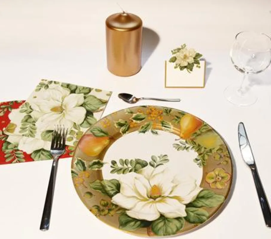 Weihnachtsgedeck mit Pappteller bei PrimaDecorina.de