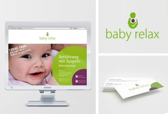 Bild: Baby-Einheitsbrei mal anders – frische Werbematerialien für Babymassage von Designagentur CGN Corporate