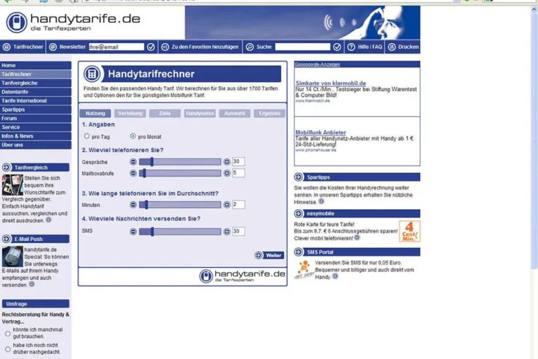 Bild: Kostenlosen Handy-Tarifrechner optimiert – jetzt mit über 1.700 Tarifen im Vergleich