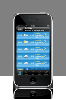 Bild: Weather Pro - Deutschlands führende Wetterapplikation für das iPhone