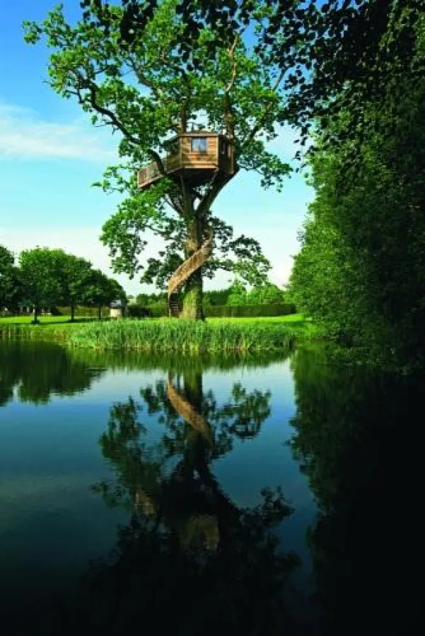 Von wegen nur etwas für Kinder: Oben in den Baumwipfeln lässt es sich wunderbar entspannen. Bild: tdx/baumhaus-paradies.com