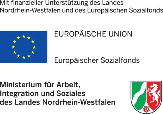 Neue Ausbildungsplätze mit Hilfe der Förderung des Landes NRW und der Europäischen Union Bild: Neue Ausbildungsplätze mit Hilfe der Förderung des Landes NRW und der Europäischen Union