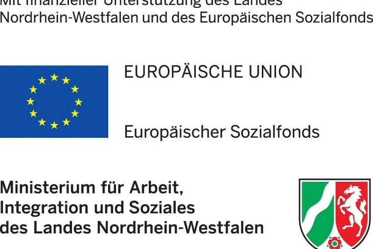 Neue Ausbildungsplätze mit Hilfe der Förderung des Landes NRW und der Europäischen Union Bild: Neue Ausbildungsplätze mit Hilfe der Förderung des Landes NRW und der Europäischen Union