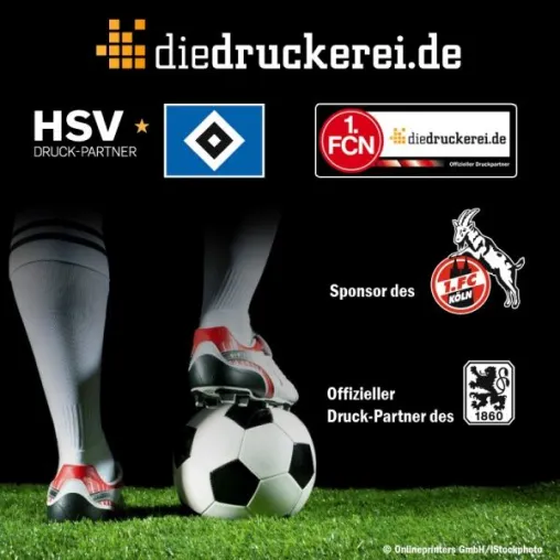 Bild: diedruckerei.de geht mit Fußballsponsoring in die Verlängerung