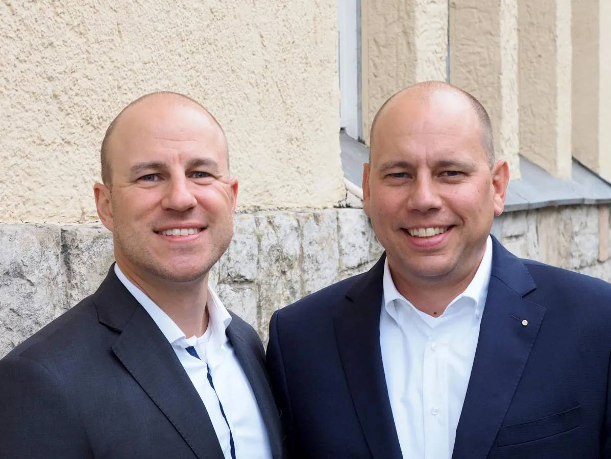 Neu-Geschäftsführer Christian Frößl (links) mit Gründer und Geschäftsführer Christoph Jöckel