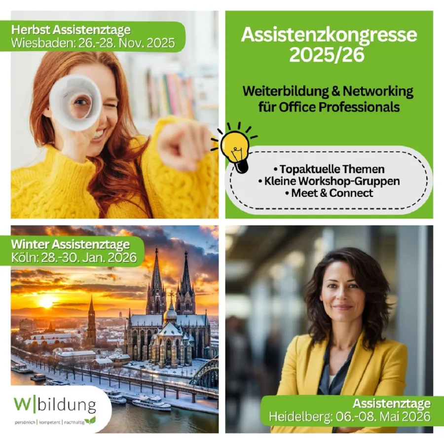 Assistenzkongresse der Wbildung Akademie GmbH (© Adobe Stock, bearbeitet durch Wbildung Akademie GmbH)
