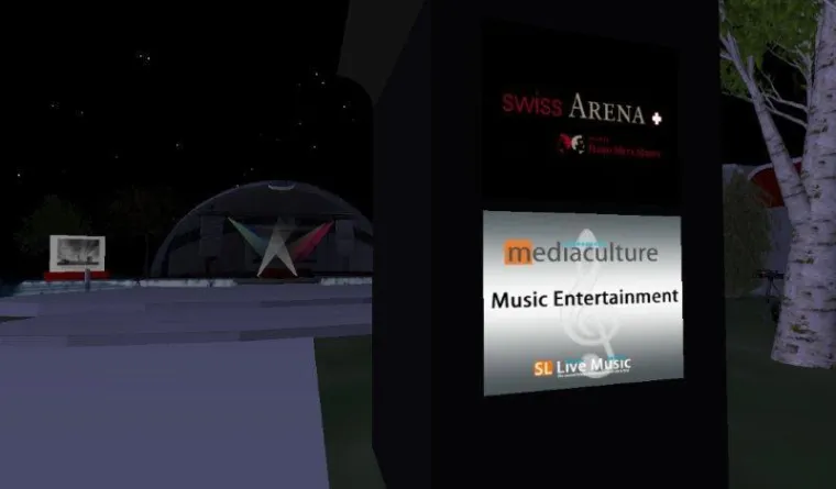 Bild: Second Life: Erstmals Live-Konzerte mit internationalen Künstlern in virtueller Schweiz gestartet