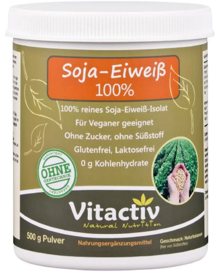 SOJA-Eiweiss - 100% pflanzliches Eiweiss für Figur - Gesundheit - Sport