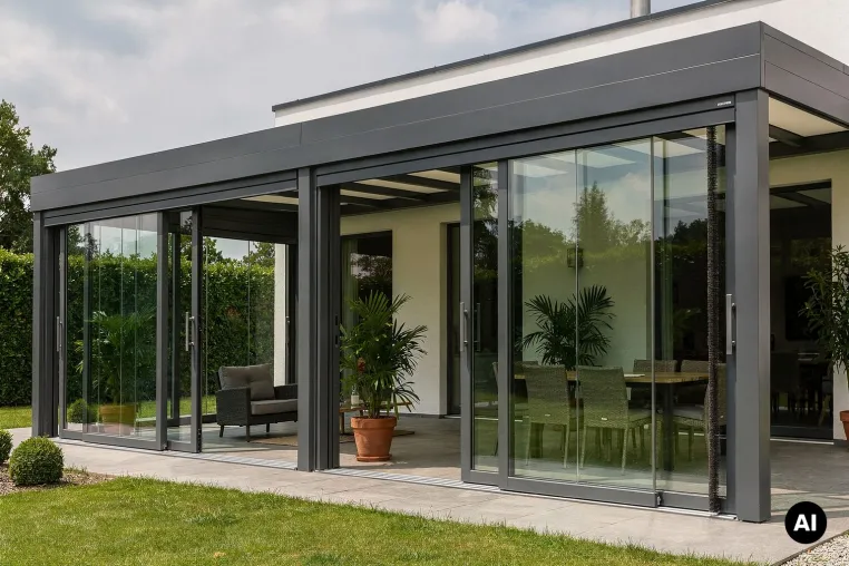 Bild: Glasschiebewände für die Terrasse: gleiche Breite, viermal so teuer